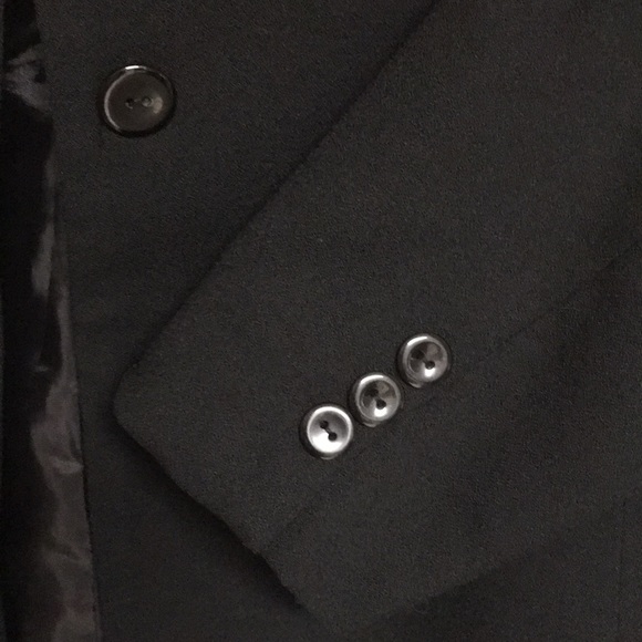 TALBOTS LIKE NEW Black wool blazer petite size 8P career tailored business - Picture 6 of 7